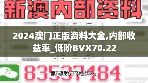 2024澳门正版资料大全,内部收益率_低阶BVX70.22