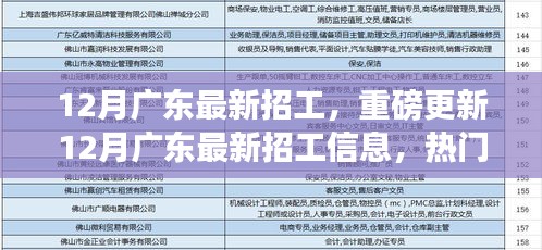 12月广东最新招工信息更新，热门职位等你来挑战！