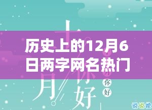 历史上的12月6日两字网名热门，暖网名，十二月的奇缘