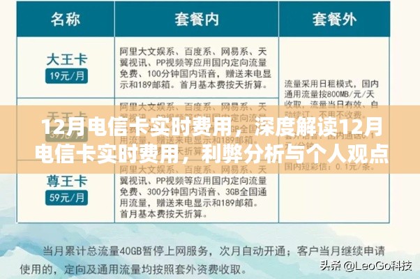 深度解读，12月电信卡实时费用详解——利弊分析与个人观点体验