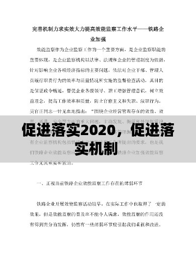 促进落实2020，促进落实机制 