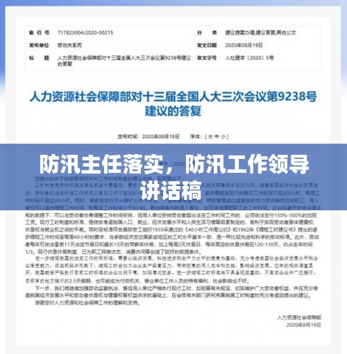 防汛主任落实，防汛工作领导讲话稿 